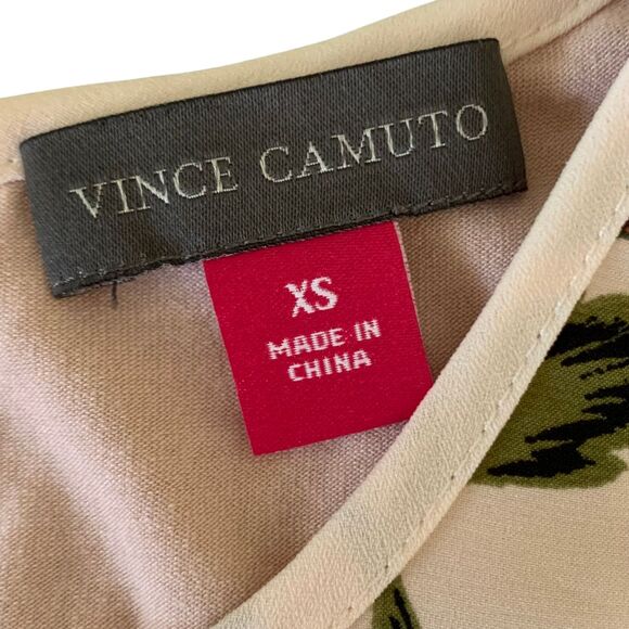 Vince Camuto Floral Print Blush Pink Sleeveless Top for Women Size XS - Picture 3 of 11